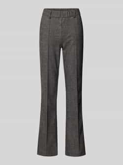 TONI Flared stoffen broek met vaste persplooien model 'Jenny'