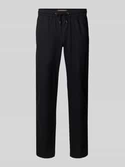 Blend Regular fit linnen broek met tunnelkoord model 'BAY'