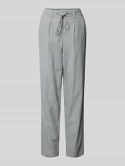 Q S by s.Oliver high waist tapered fit pantalon grijs