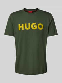 HUGO T-shirt met labelprint model 'DULIVIO'