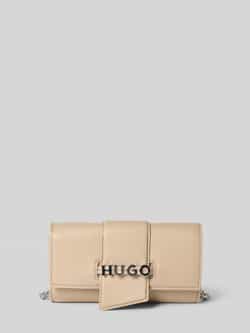 HUGO Clutch met labelapplicatie van metaal model 'MEL 2.0'