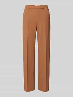 RAFFAELLO ROSSI Flared stoffen broek met vaste persplooien model 'RENEE'