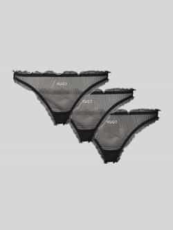 HUGO String met labelstitching in een set van 3 stuks model 'MESH'