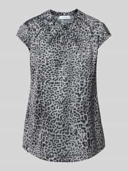 Comma Blouseshirt met ronde hals en plooien