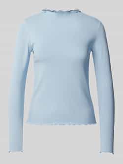 Pieces Regular fit shirt met lange mouwen en zoom met ruches model 'NICCA'