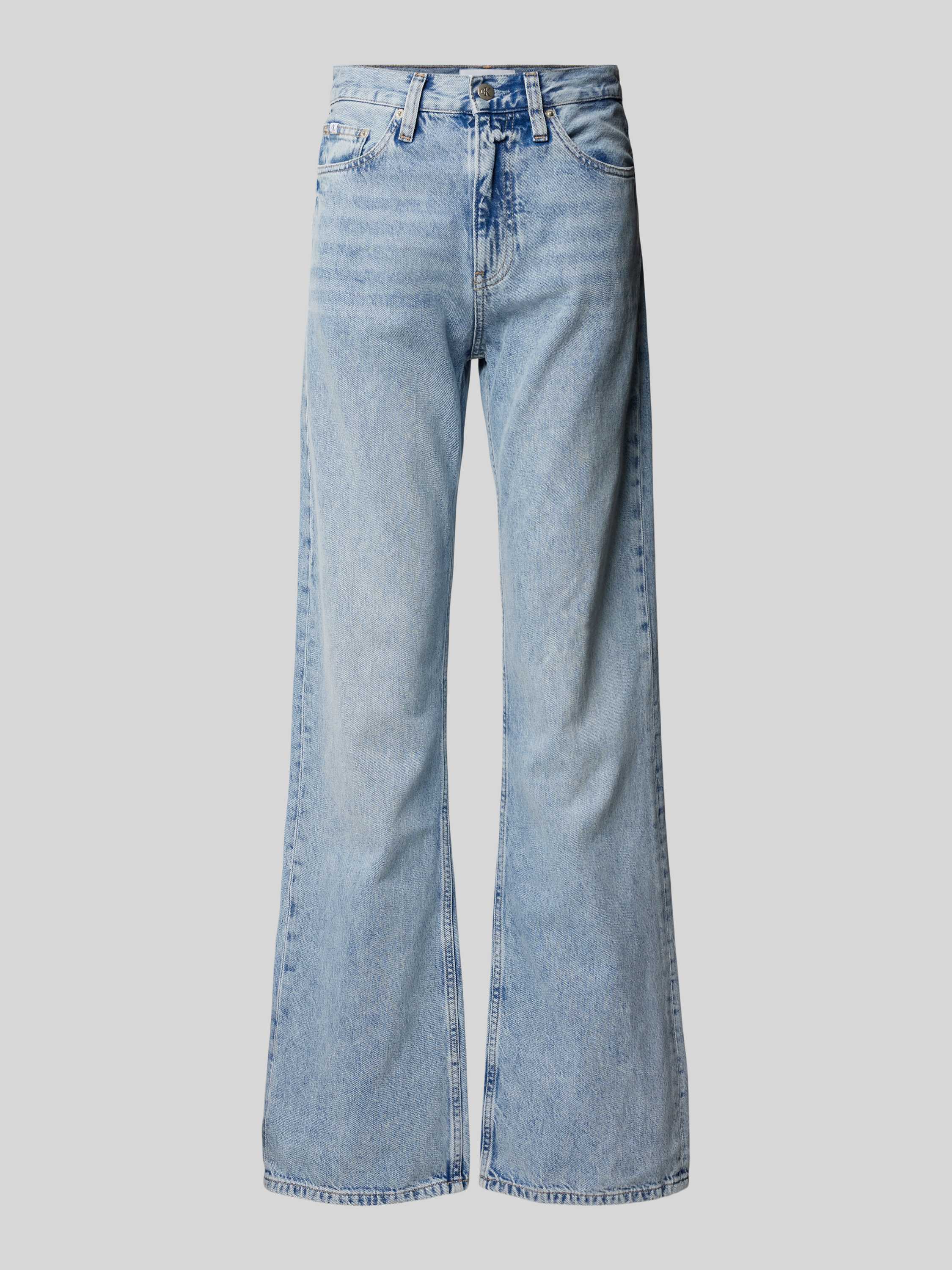 CALVIN KLEIN JEANS high waist straight jeans light blue denim