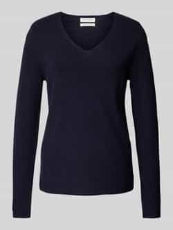 Christian Berg Woman Gebreide pullover met afgeronde V-hals