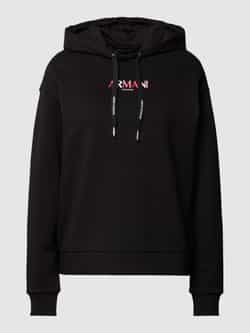 Armani Exchange Hoodie met labelstitching