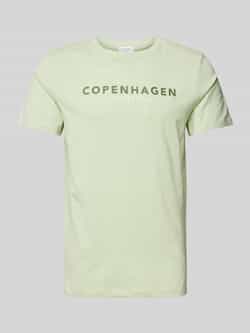 Lindbergh T-shirt met labelprint model 'Copenhagen'