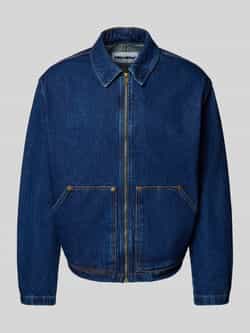 REVIEW Relaxed fit jeansjack met borstzak