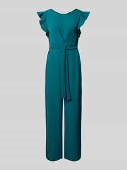 RINASCIMENTO Cocktail-jumpsuit met volants en strikceintuur