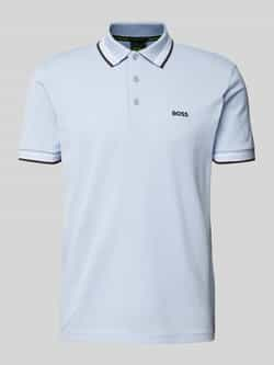 BOSS Green Regular fit poloshirt met labelstitching model 'PADDY'