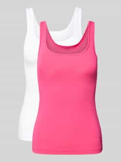 HUGO underwear Tanktop TWIN VEST met verticale logoprint (Set van 2)