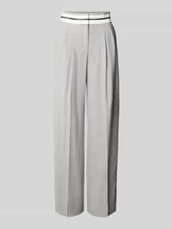 Marc Cain Wide leg stoffen broek met bandplooien