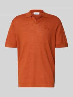 Les Deux Regular fit poloshirt van een mix van linnen en katoen model 'Emmanuel'