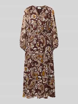 S.Oliver RED LABEL Getailleerde chiffon jurk met effectgaren als details