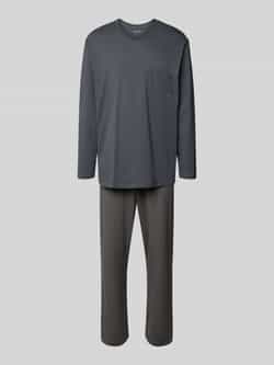 Schiesser Comfort fit pyjama met borstzak