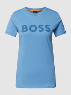 Boss Orange T-shirt met labelprint model 'Elogo'