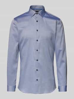 OLYMP No. Six Super slim fit zakelijk overhemd met structuurmotief model 'New York'