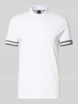 BOSS GREEN Poloshirt Polo Zone met piqué-strepen en een logo op de mouw
