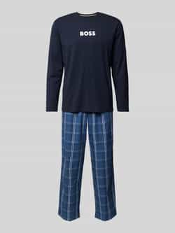 Boss Pyjama met labelprint model 'Easy Long'