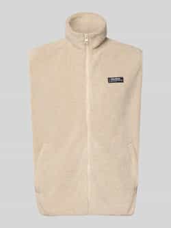REVIEW Fleecegilet met opstaande kraag en steekzakken
