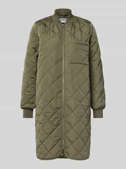 Jake*s Casual Regular fit gewatteerde lange jas met opstaande kraag