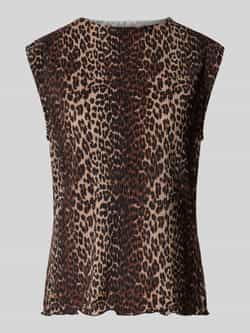 Pieces Slim fit top met crêpe afwerking model 'FLORA'