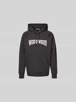 Wood Oversized hoodie met labelprint