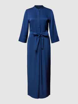 Windsor Midi-jurk met blinde knoopsluiting.
