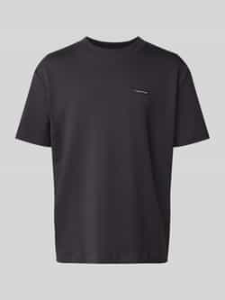 CALVIN KLEIN Heren Polo's & T-shirts Label Tee Zwart