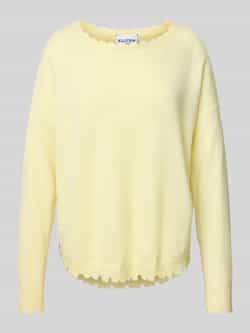 Kujten Oversized gebreide pullover met ribboorden model 'MELA'