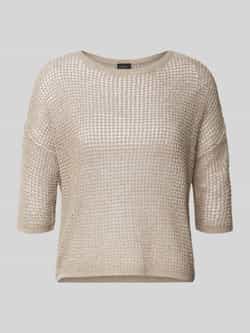 S.Oliver BLACK LABEL Kort gebreid shirt van katoenmix