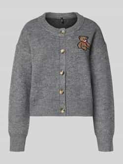 Only Relaxed fit gebreid jack met motiefprint model 'TEDDY'