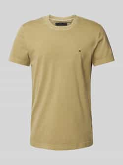 Tommy Hilfiger Slim fit T-shirt met logostitching model 'GARMENT'