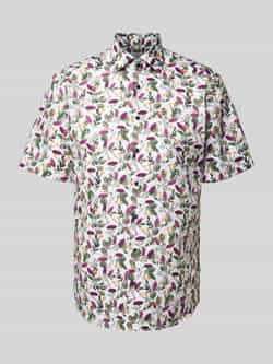 ETERNA REGULAR FIT Modern fit zakelijk overhemd met bloemenmotief
