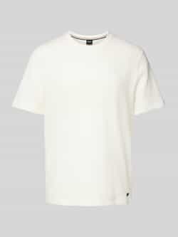 BOSS T-shirt Structure T-S met metalen labeltje