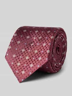 Boss Zijden stropdas met labeldetail (7 5 cm)