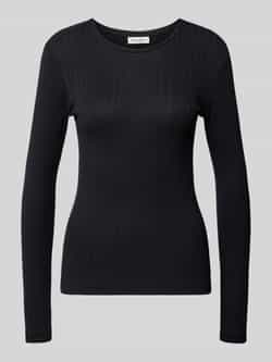 Marc O'Polo Slim fit shirt met lange mouwen van een mix van katoen en modal