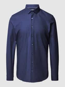 OLYMP No. Six Slim fit zakelijk overhemd van twill met stretch