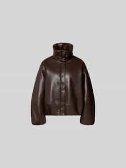 Oversized Jack met Leer-Anteil