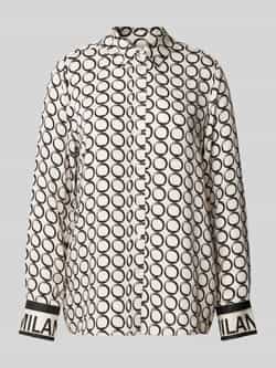 Milano italy Regular fit overhemdblouse met labeldetails