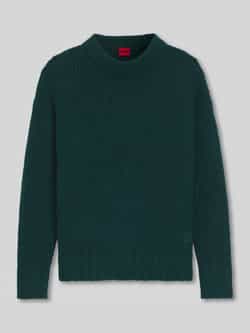 HUGO Oversized gebreide pullover van en mix van wol en alpaca model 'SLOOSSY'