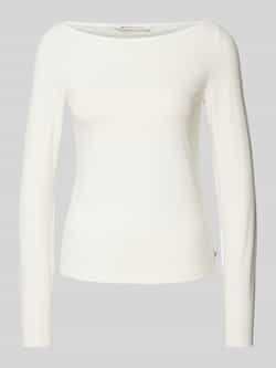 Tom Tailor Denim Shaped fit shirt met lange mouwen van katoenmix met boothals