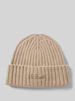 MC2 Saint Barth Heren Cashmere Ribbed Beige Hoed Beige Heren