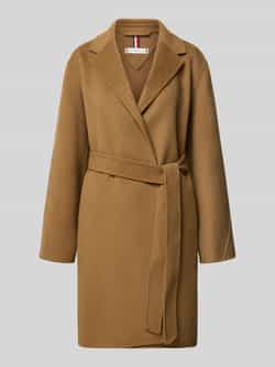Tommy Hilfiger Regular fit lange jas van wolmix