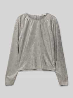 Garcia Shirt met lange mouwen en plissévouwen