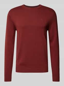 Tom Tailor Gebreide pullover met labelstitching model 'BASIC'