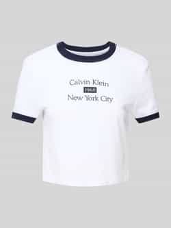 Calvin Klein Jeans Kort T-shirt met ronde hals