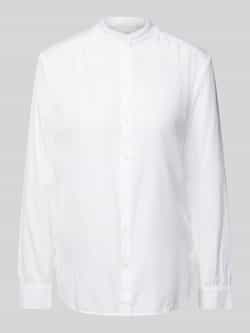 Marc O'Polo Relaxed fit blouse met opstaande kraag van zacht katoen-satijn
